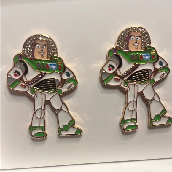 BaubleBar Buzz Lightyear Earrings - Green, White, Black - Picture 2 of 3